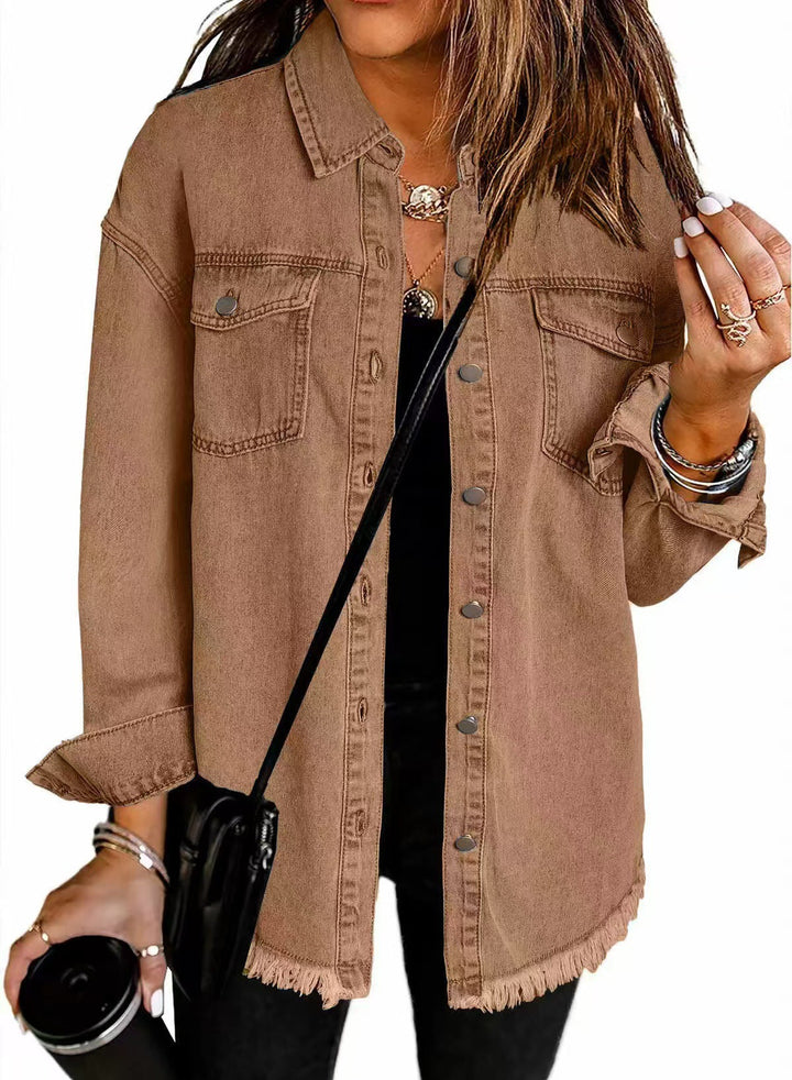 Classic Everyday Denim Jacket for Women – Transitional Jacket