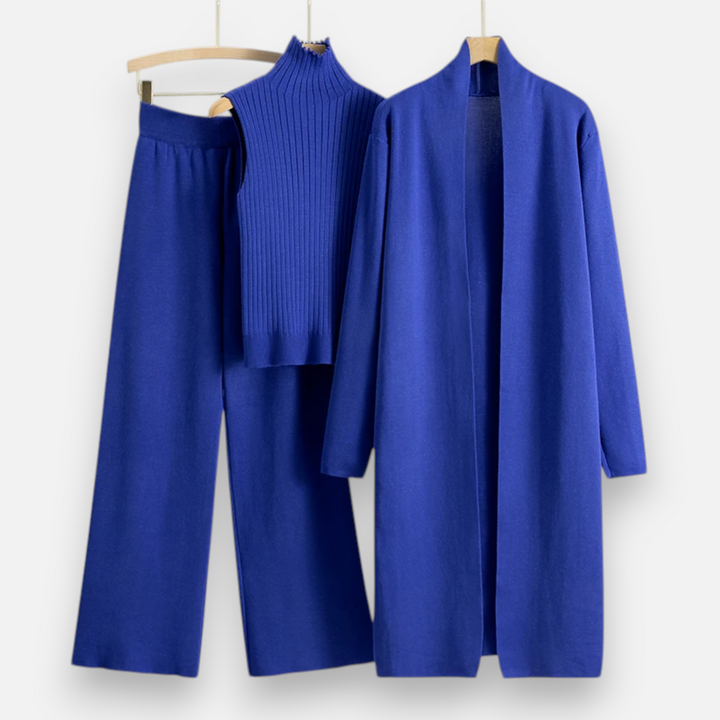 Elegant 3-Piece Knit Cardigan Set for Women