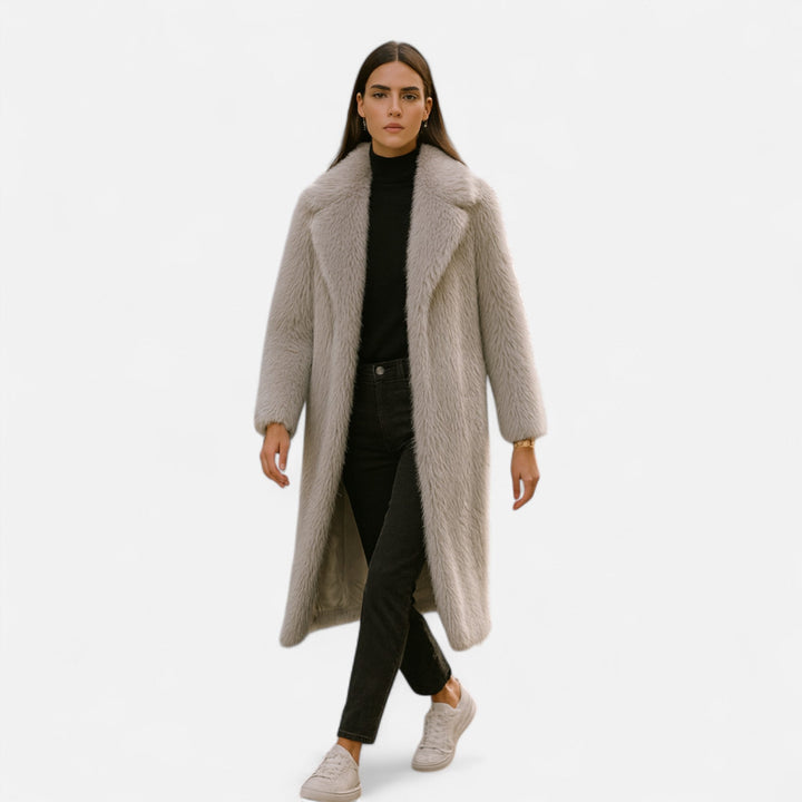 Elegant Long Women's Faux Fur Winter Coat