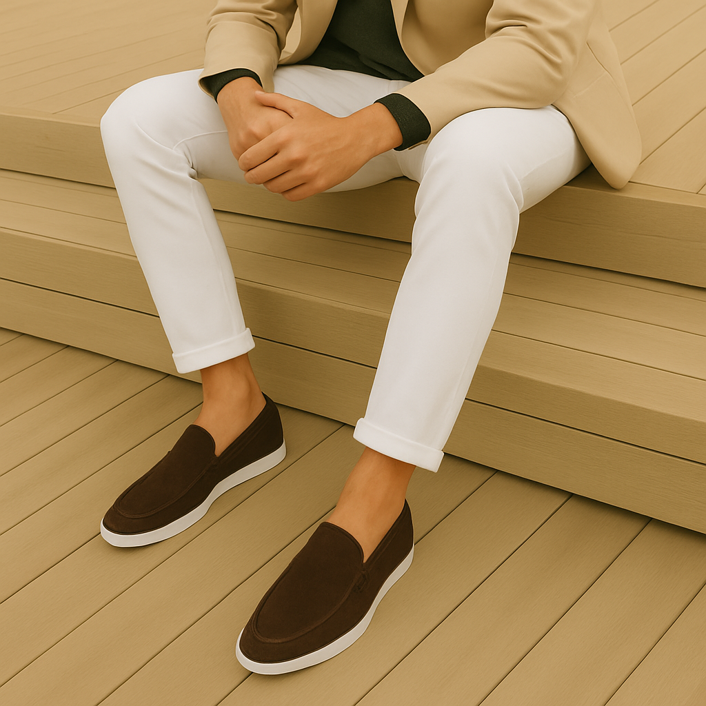 Elegant Men's Suede Oxford Shoes