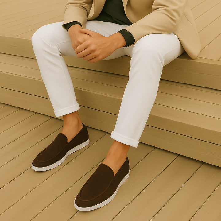 Elegant Men's Suede Oxford Shoes
