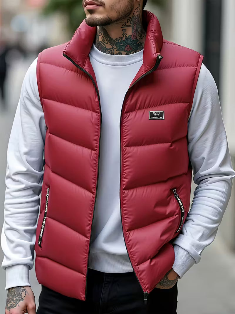 Premium Quilted Vest for Men - Lightweight Insulation with Zip Pockets
