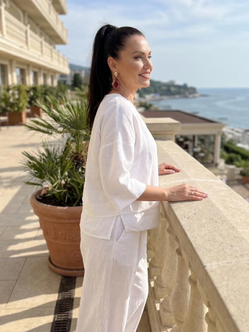 Elegant Layered Women's Wide Leg Two-Piece Set