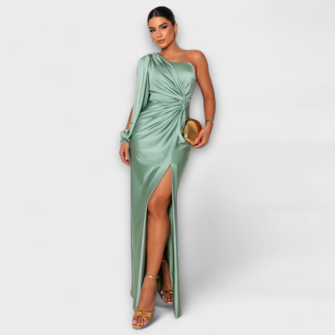 Elegant Women's Dress with Round Neckline - Timeless and Versatile