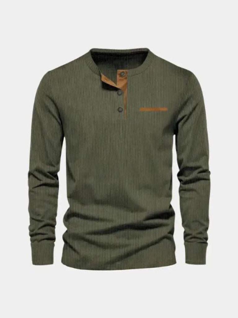 Corduroy Long Sleeve T-Shirt - Cross & Crown - Cross & Crown