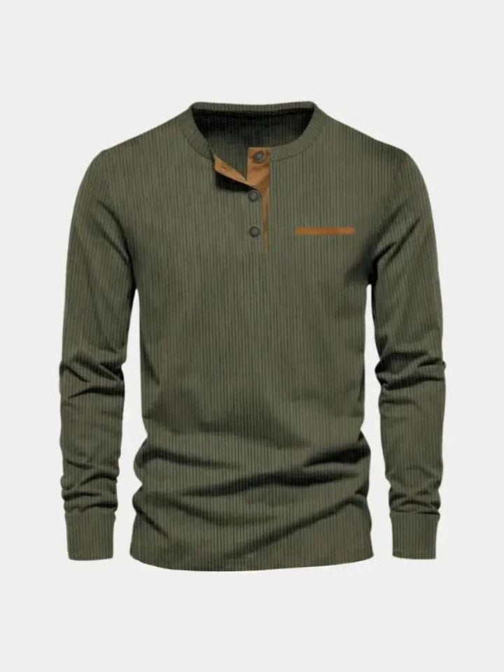 Corduroy Long Sleeve T-Shirt - Cross & Crown - Cross & Crown
