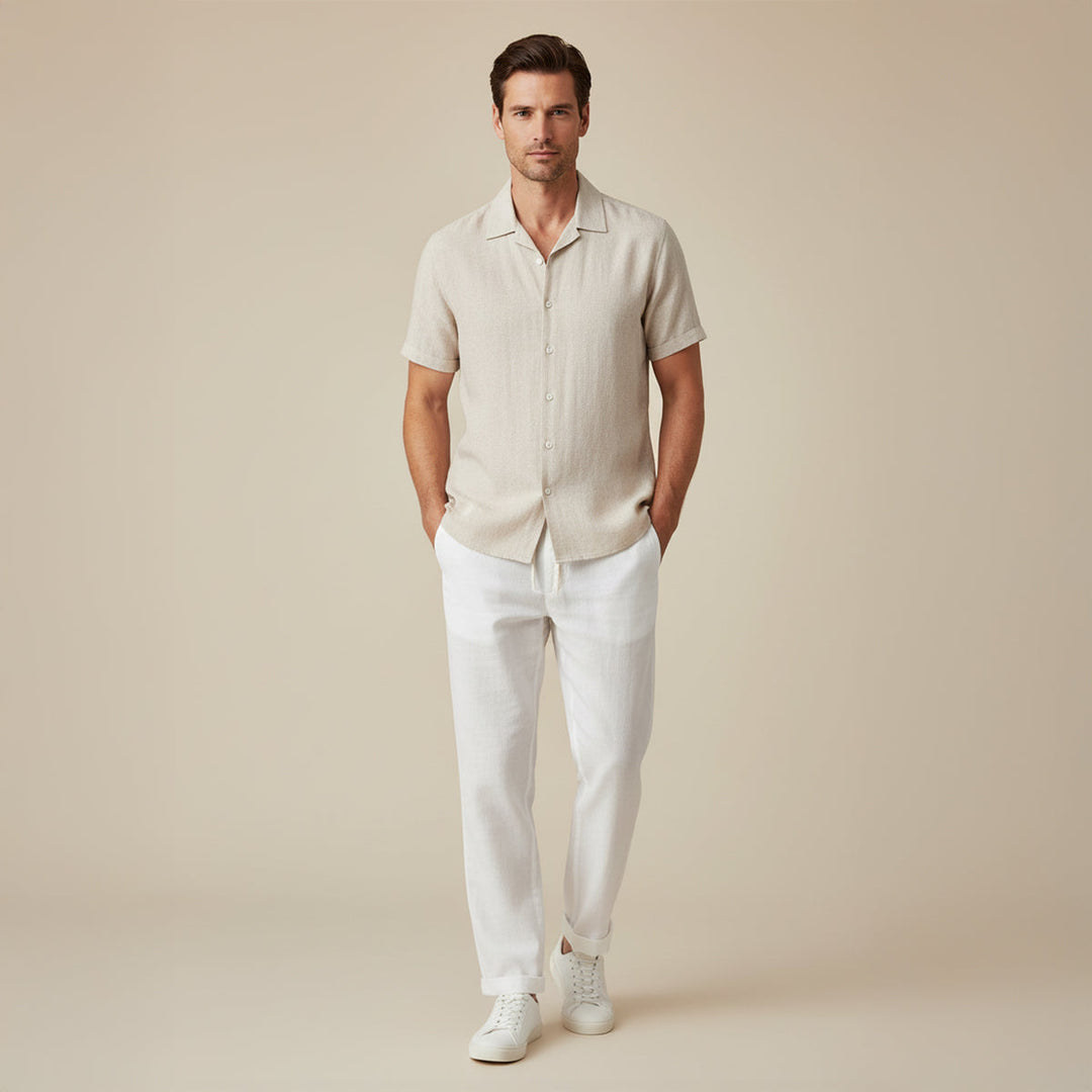 Breathable Lightweight Men's Linen Summer Set
