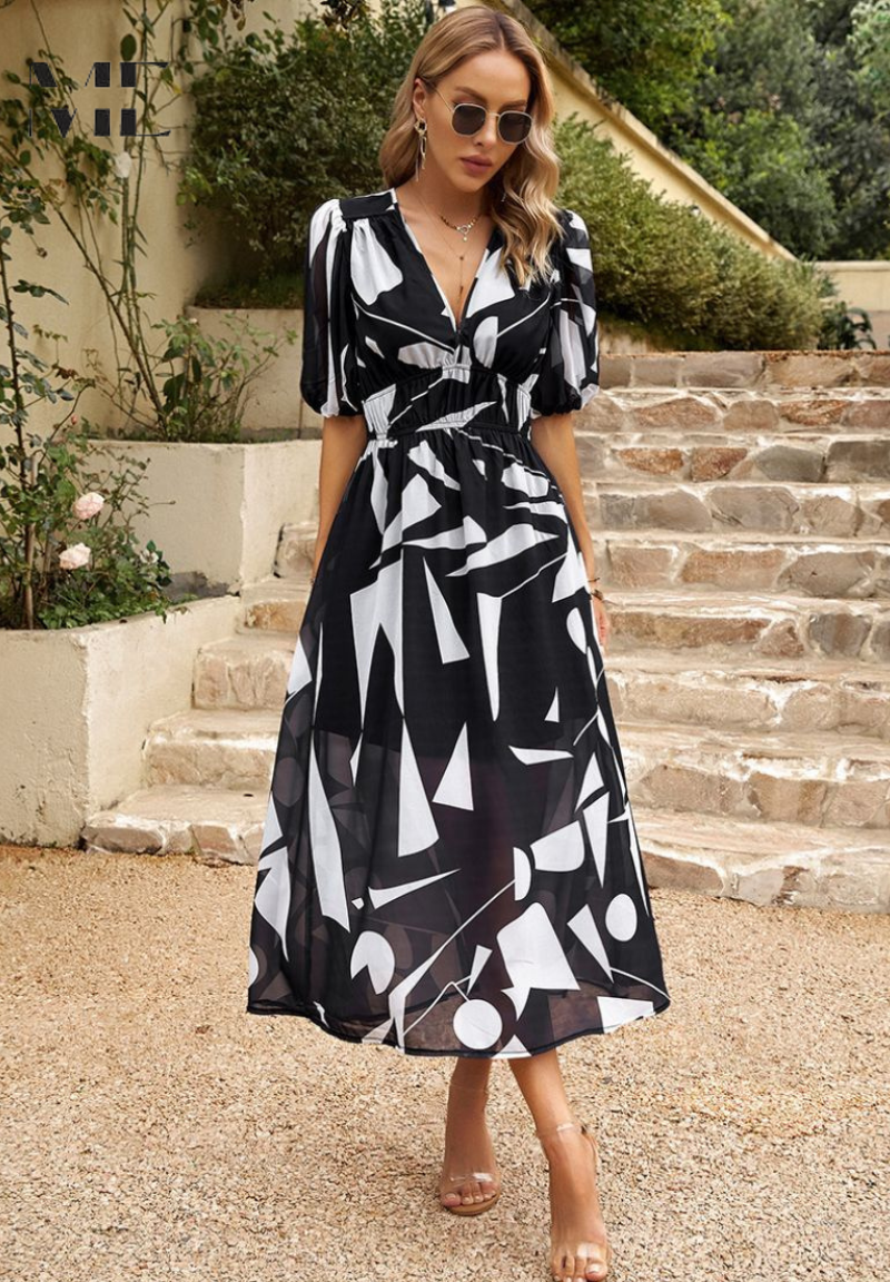 Elegant Floral Women's Dress