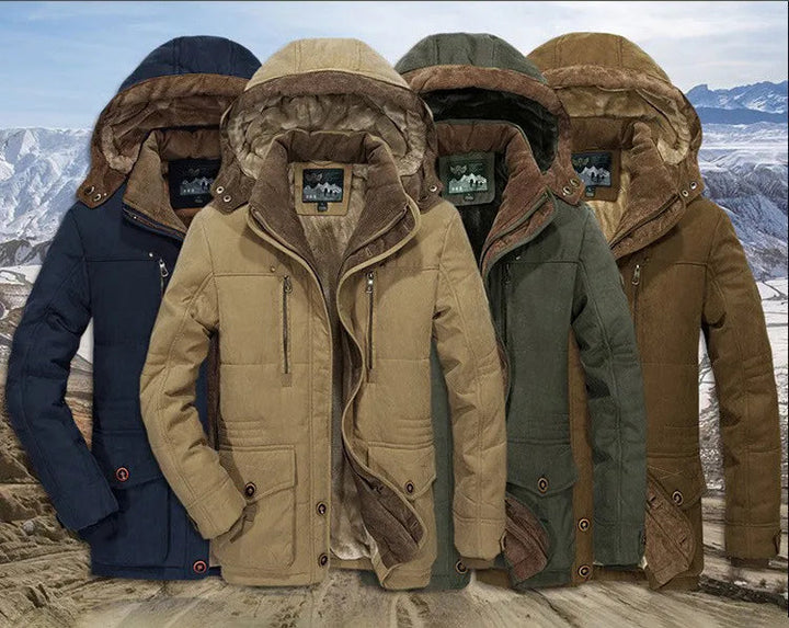 Men's Insulated Heavy-Duty Hooded Winter Coat
