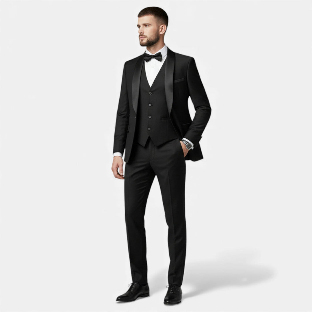Elegant Men's Three-Piece Suit for Weddings and Formal Occasions