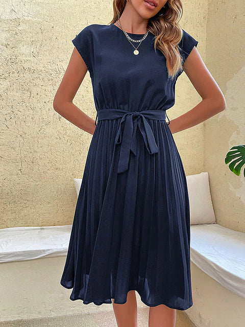 Lightweight Pleated Women's Summer Mini Dress