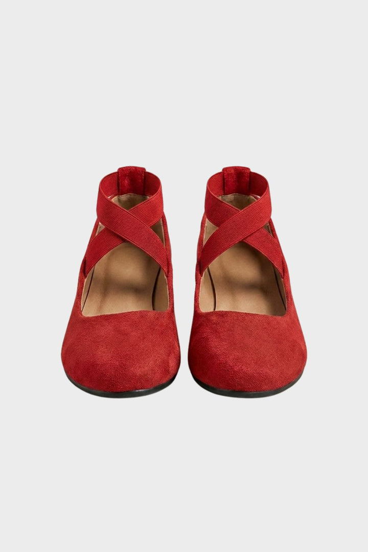 Elegant Comfortable Women's Ballet Flats with Cross Straps