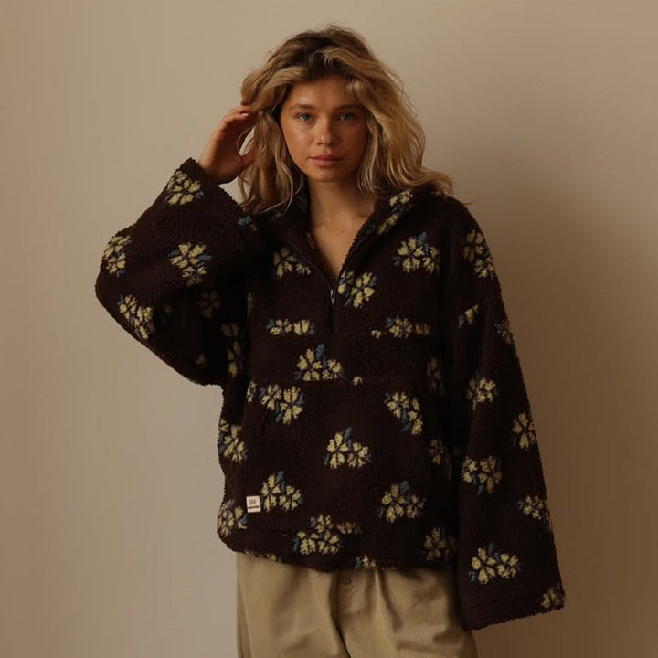 Women's Floral Fleece Pullover