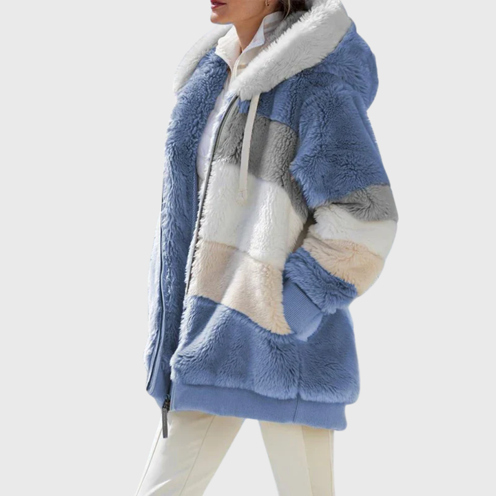 Women's Warm Fleece Winter Jacket with Hood