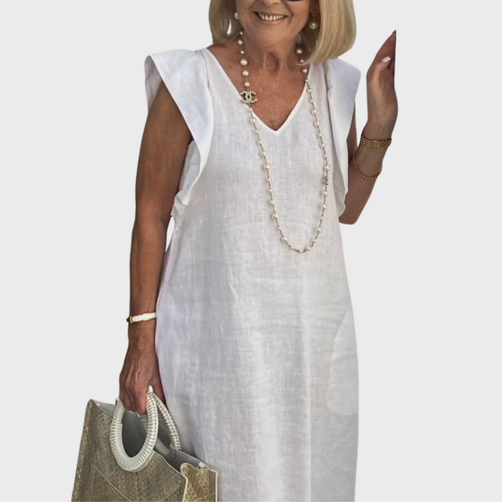 Sleeveless Casual Women's Maxi Dress with Pockets