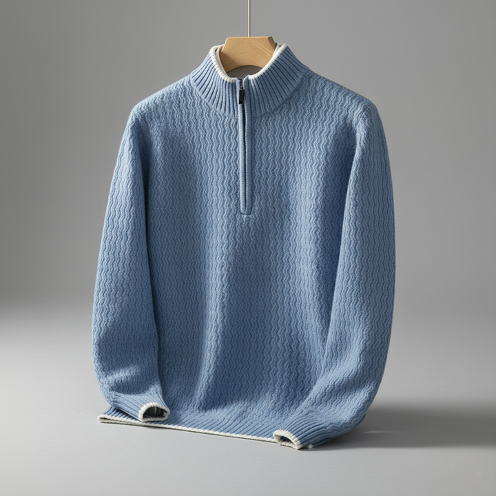 Structured Quarter-Zip Knit Sweater Men's
