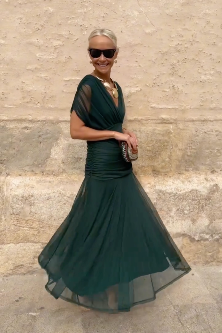 Elegant Women Maxi Wedding Guest Dress