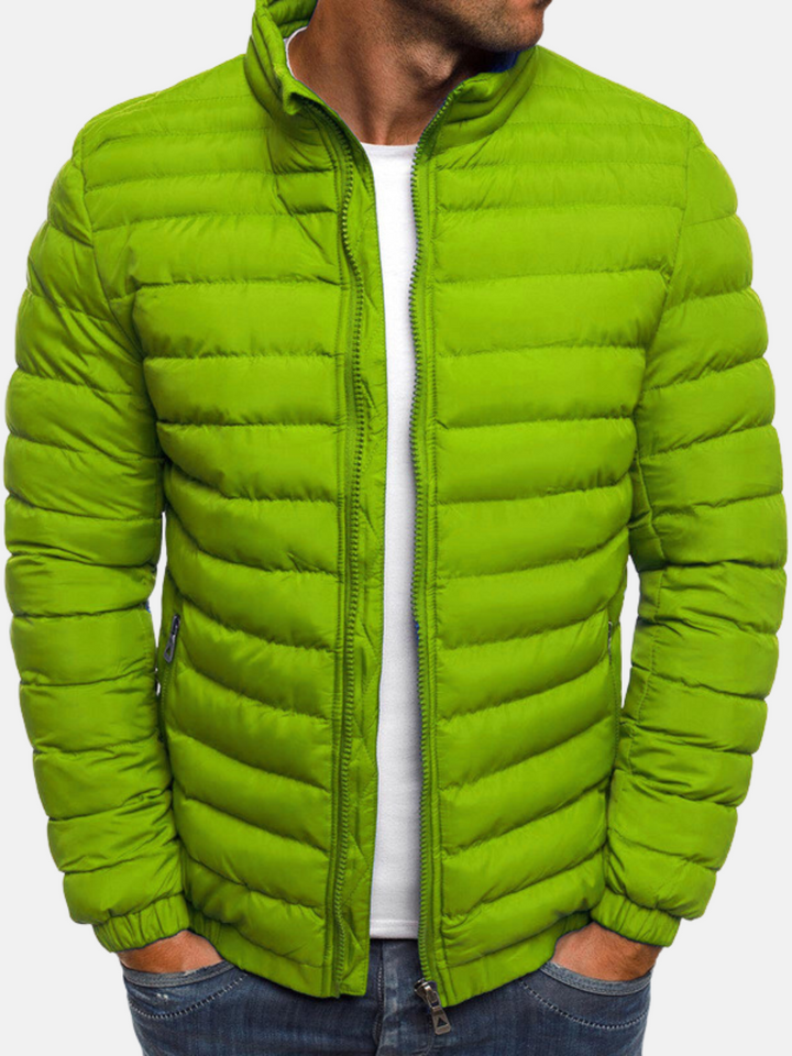 Elegant Men's Quilted Jacket - Warm Lined Winter Jacket with Timeless Design