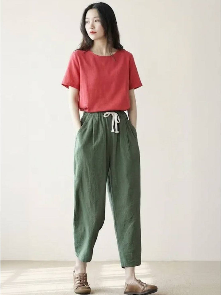 Comfortable Women Drawstring Waist Pants