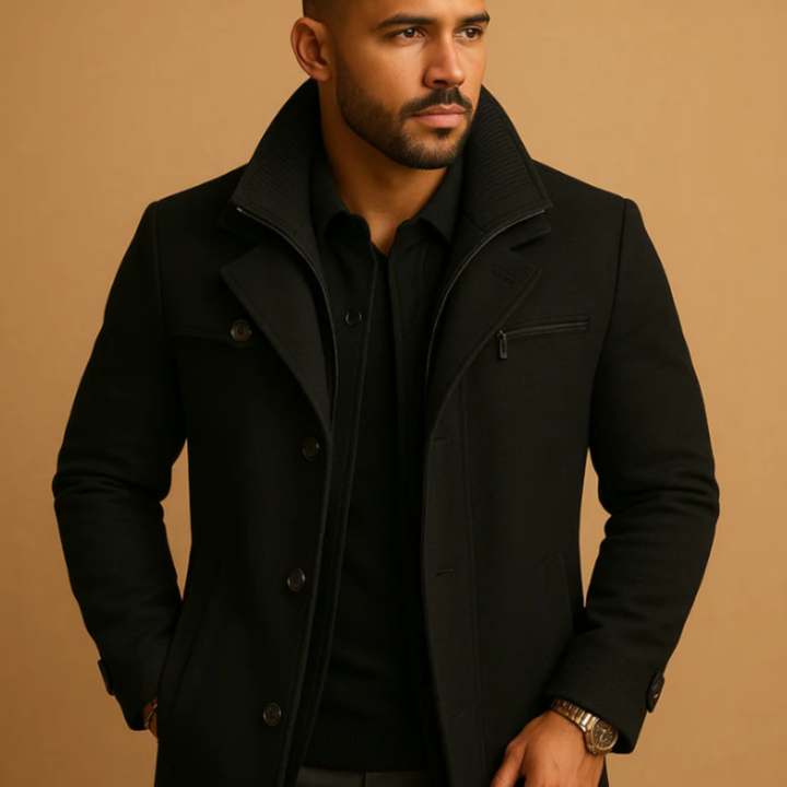 Warm Adjustable-Cuff Men's Winter Coat