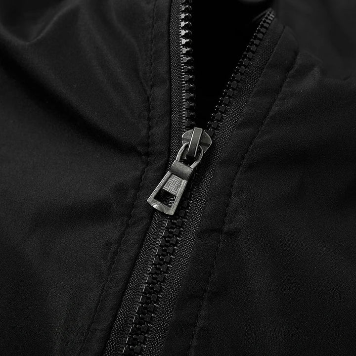 Men's Warm Fleece Winter Jacket - Lined Stand Collar Jacket with Zipper