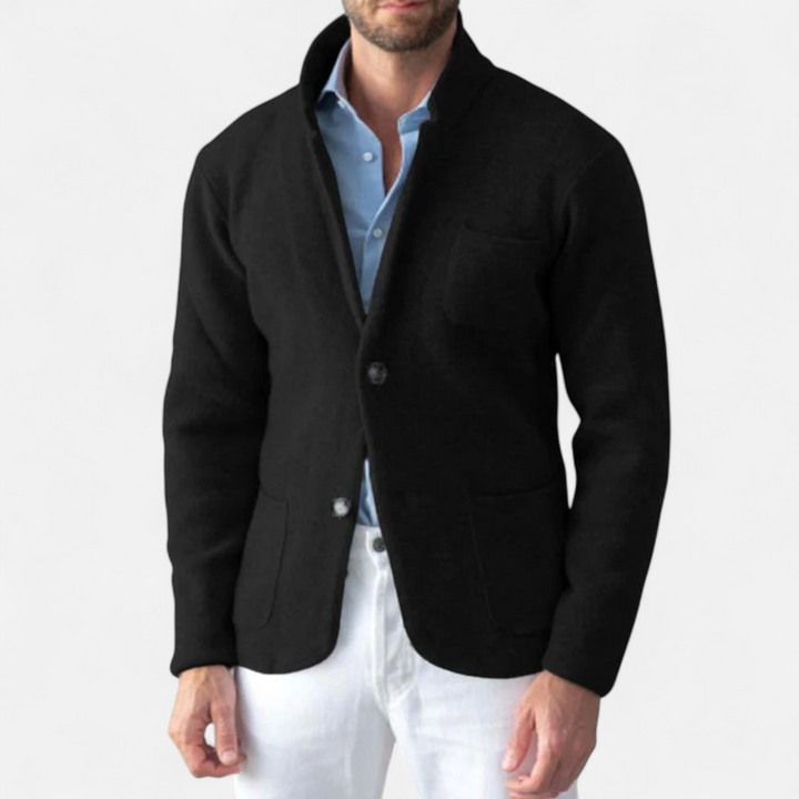 Retro Men's Wool Stand Collar Jacket