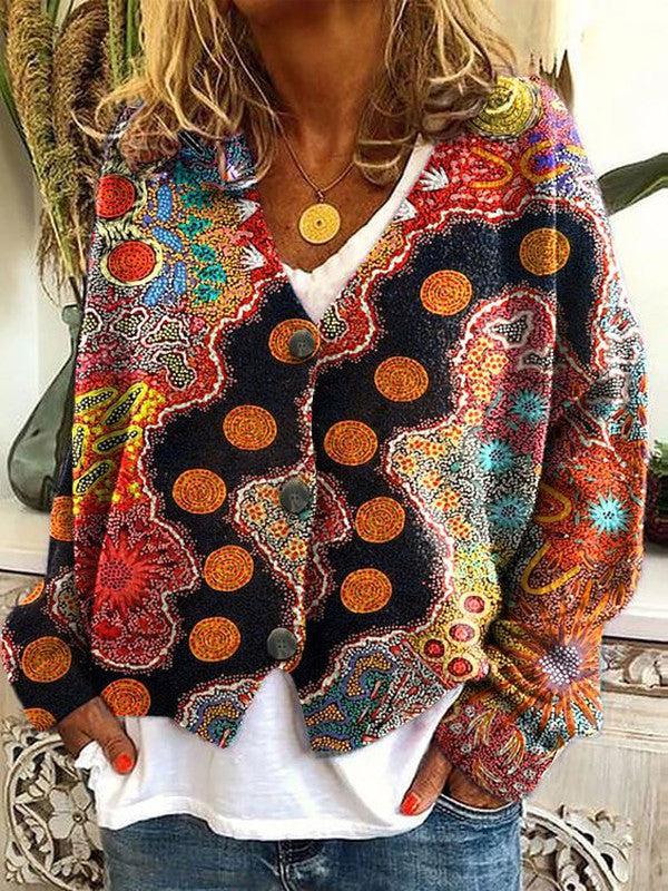 Comfortable Colorful Women's Knit Sweater in Wool Blend