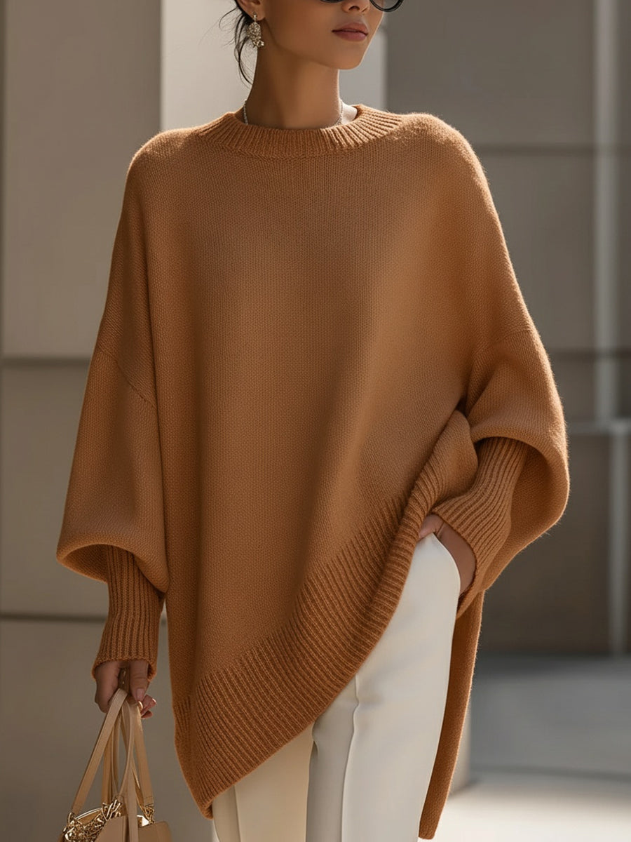 Oversized Women's Sweater - Cozy & Elegant for Casual Wear and Lounging at Home