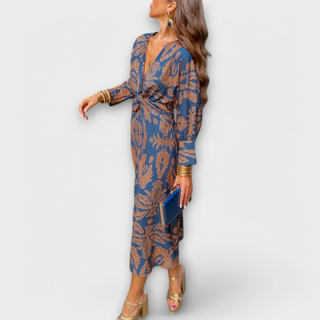 Elegant Women's Long Sleeve Dress - Timeless Style for Formal Occasions