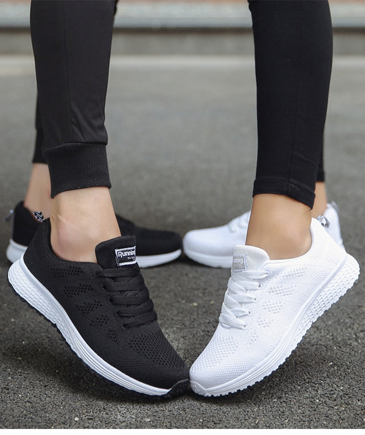 Ergonomic Women's Casual Shoes - Lightweight Sneakers with Breathable Material