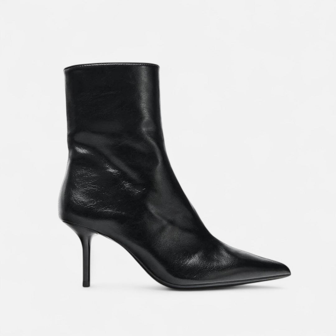 Elegant Women's Heeled Ankle Boots with Pointed Toe