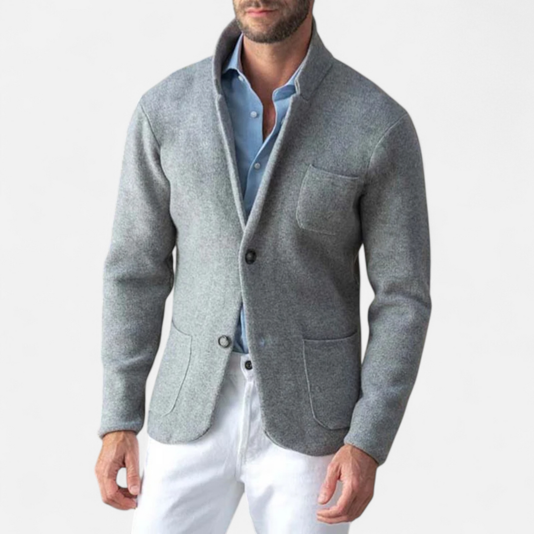 Retro Men's Wool Stand Collar Jacket