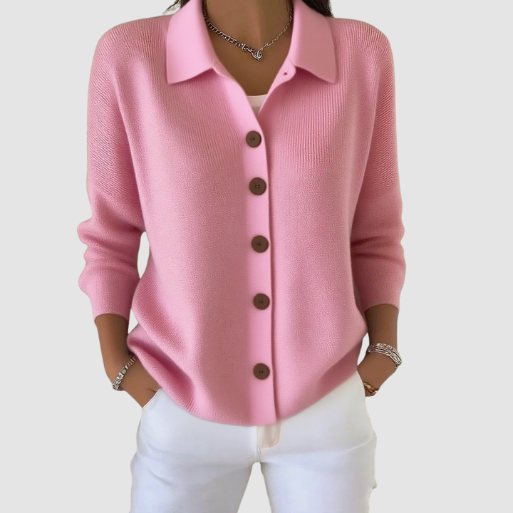 Soft Casual Women's Button-Up Knit Cardigan