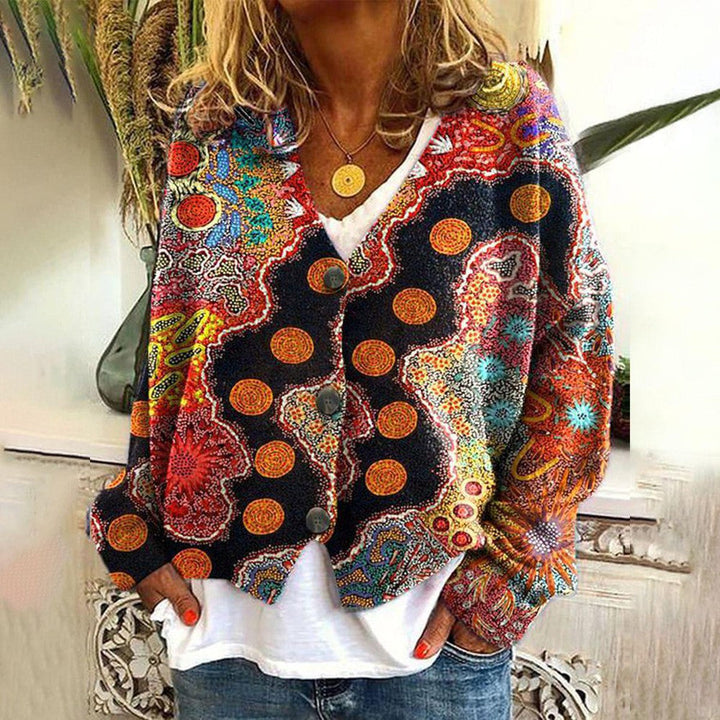 Comfortable Colorful Women's Knit Sweater in Wool Blend