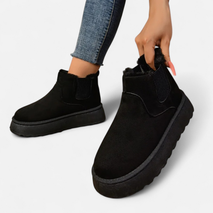 Women's Warm Plush Platform Ankle Boots