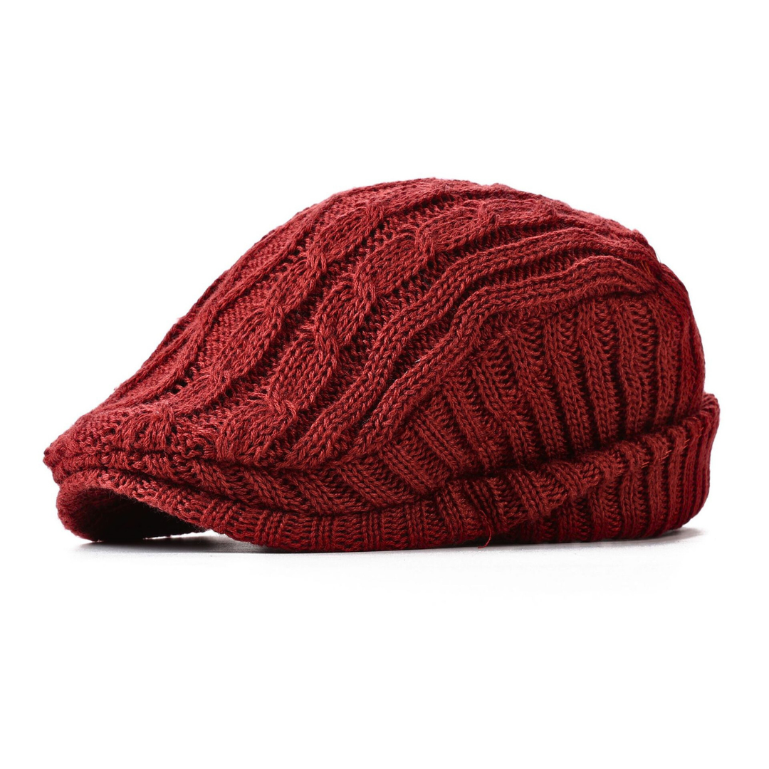 Warm Men's Knit Beanie with Fleece Lining - Soft Winter Hat with Ear Coverage