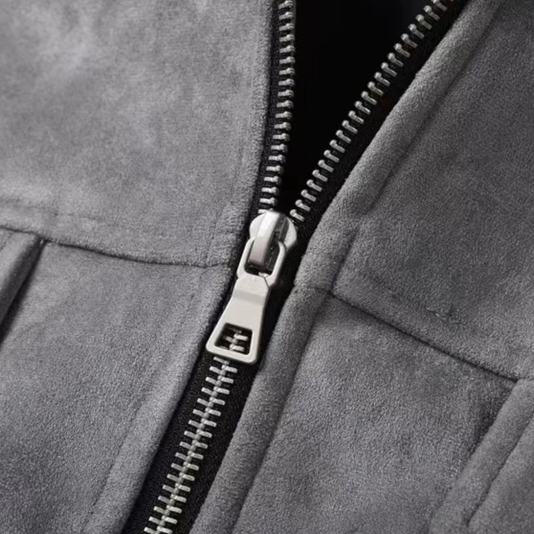 Elegant Suede Men's Jacket