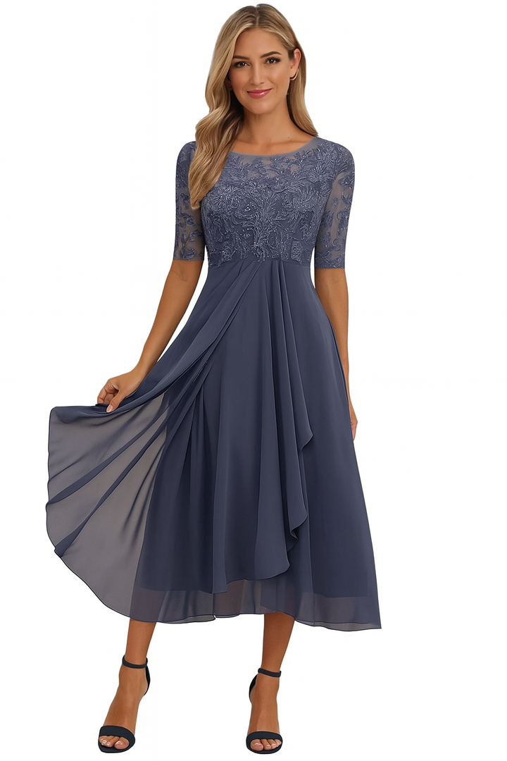 Elegant Summer Women's A-Line Midi Dress