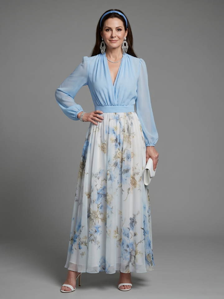 Elegant Floral Women Maxi Dress