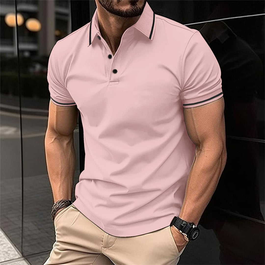 Classic Men's Short Sleeve Polo Shirt - Breathable and Comfortable