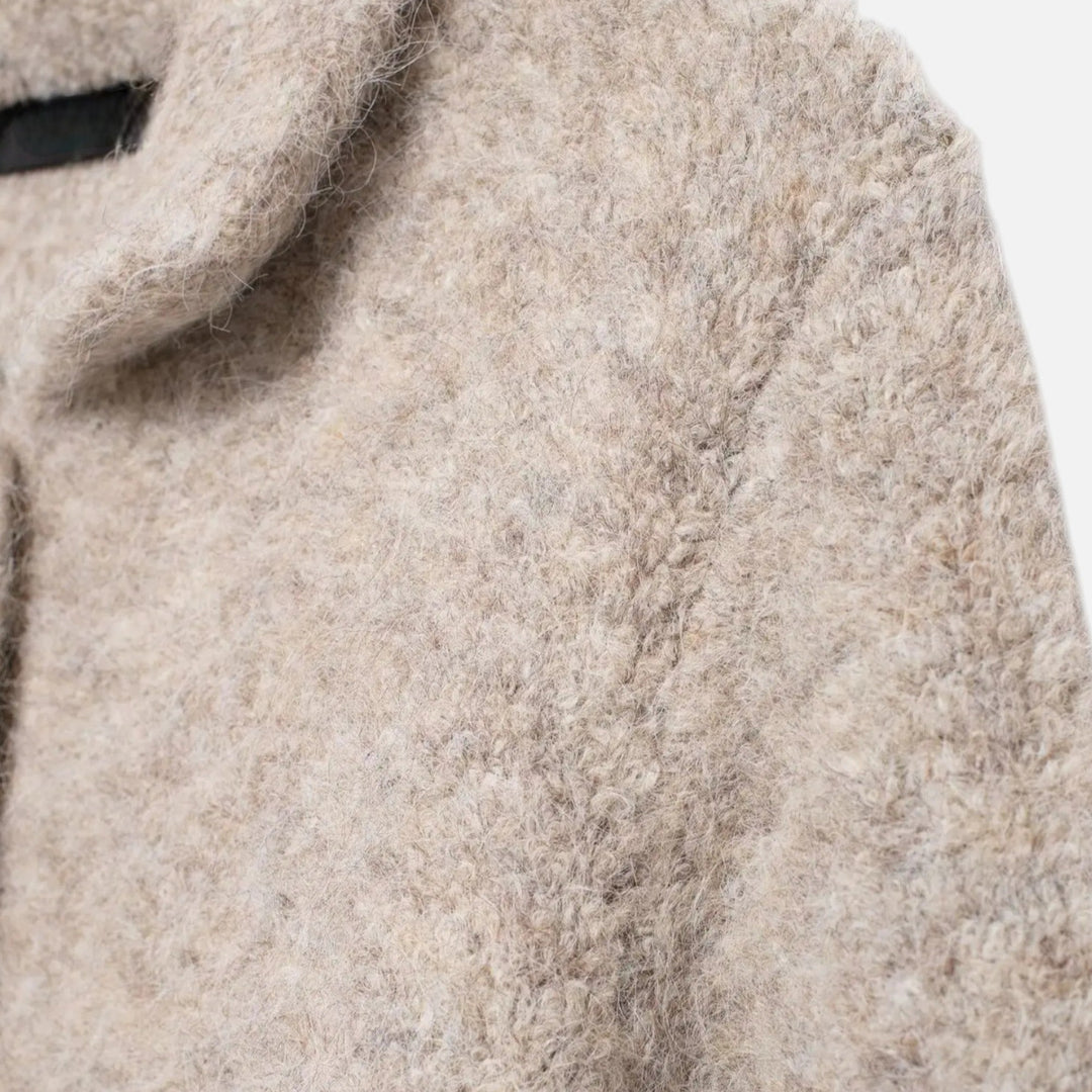 Elegant Knit Cardigan with Floral Buttons for Women