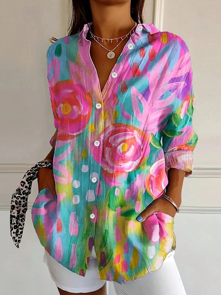 Colorful Women's Blouse with Playful Print