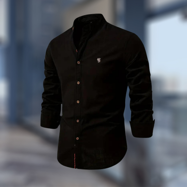 Classic Long Sleeve Polo Shirt for Men with Modern Fit
