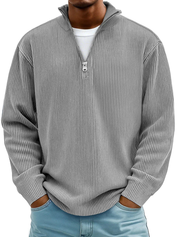 Trendy Half-Zip Knit Sweater for Men