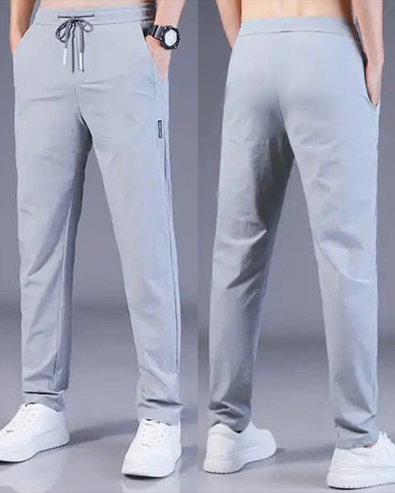 Men's Casual Pants - Quick-Dry Stretch Fabric for Sports and Everyday Wear