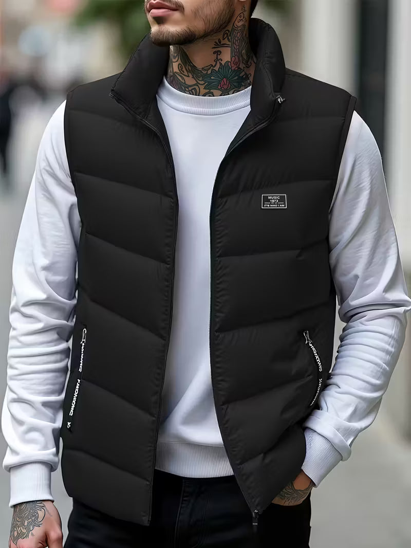 Premium Quilted Vest for Men - Lightweight Insulation with Zip Pockets