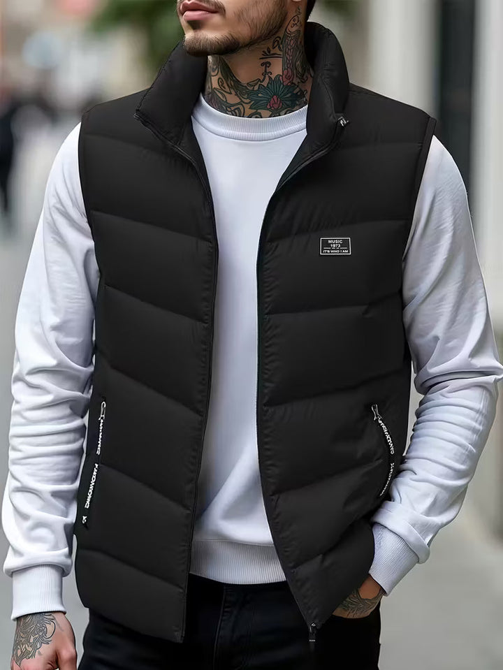 Premium Quilted Vest for Men - Lightweight Insulation with Zip Pockets