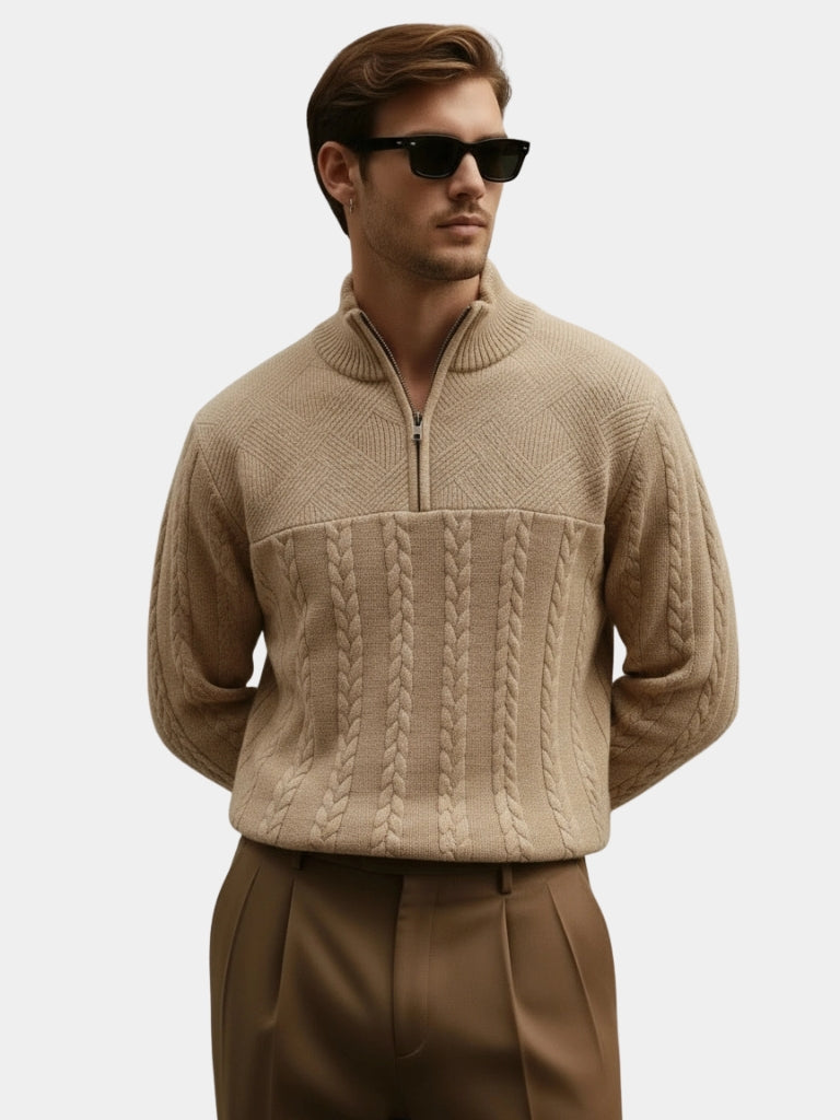 Elegant Men's Quarter-Zip Pullover