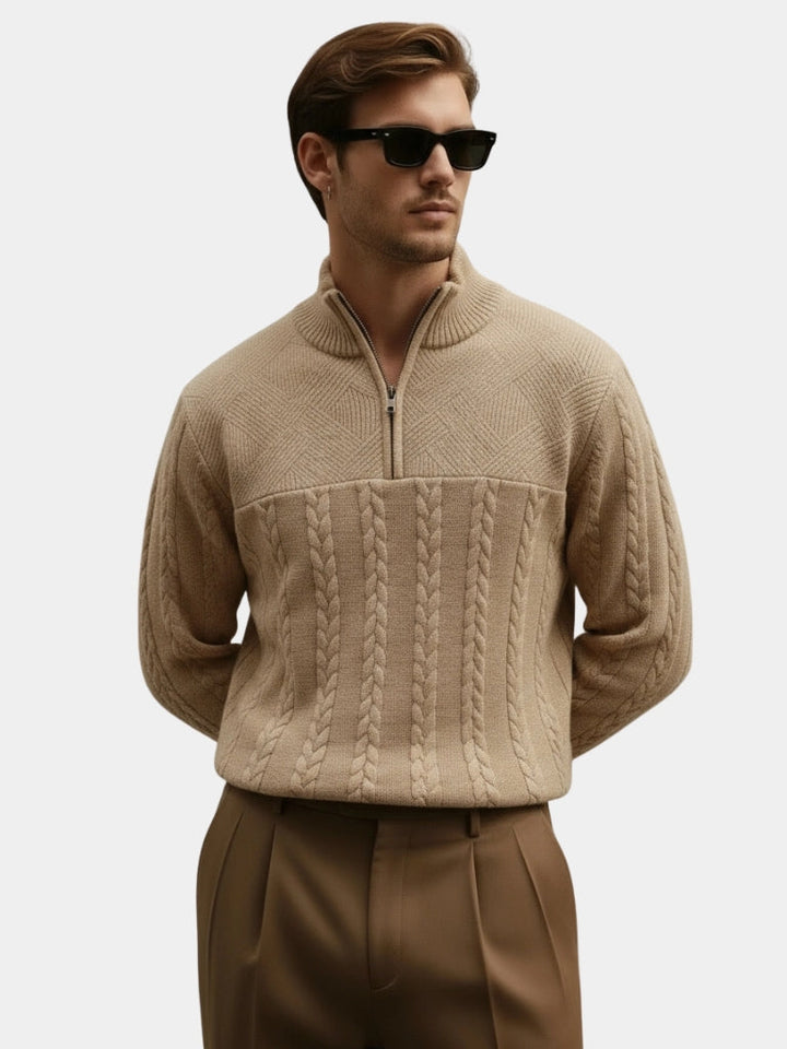 Elegant Men's Quarter-Zip Pullover