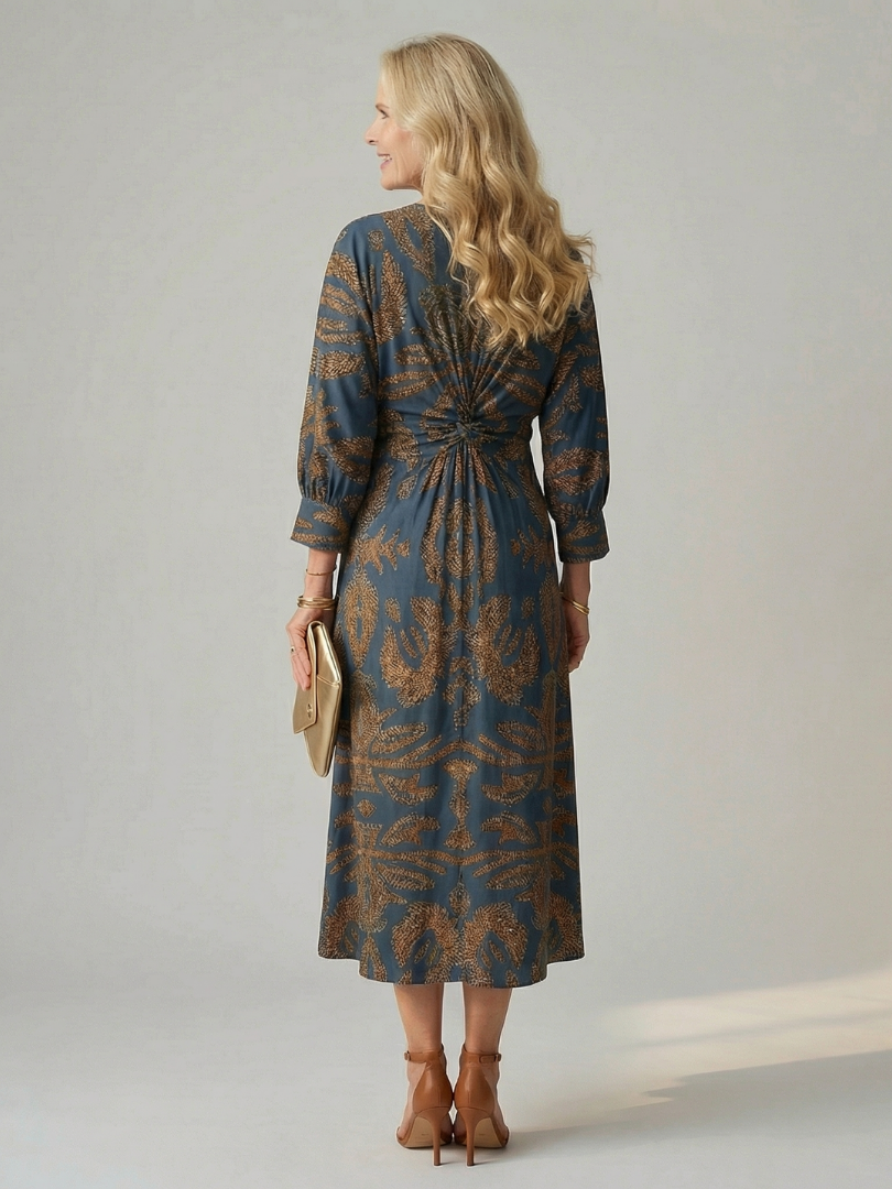 Elegant Lightweight Women's Wrap Midi Dress